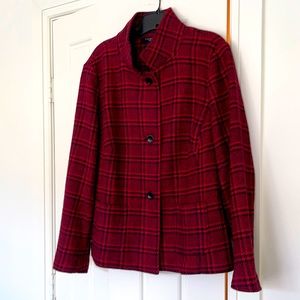 Talbots wool plaid jacket 18W